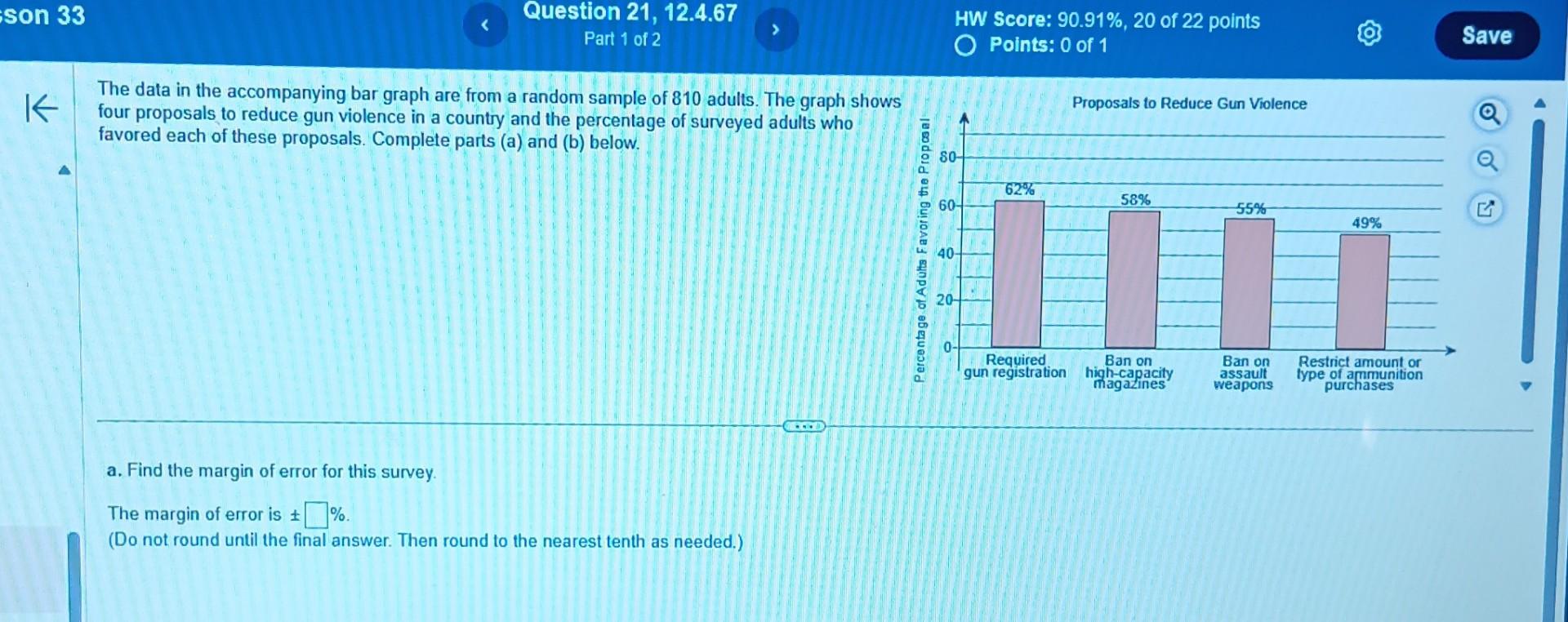 Solved The Data In The Accompanying Bar Graph Are From A Chegg