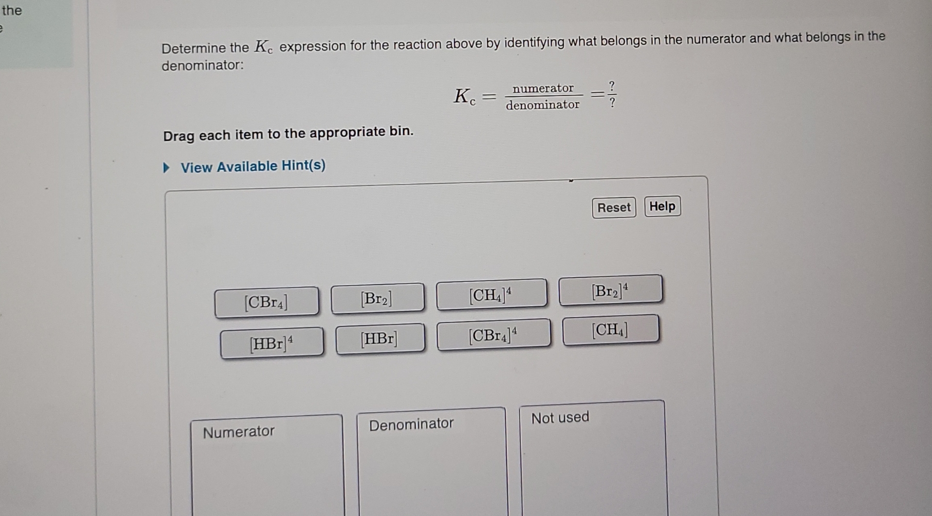 Solved Thedetermine The Kc Expression For The Reaction Chegg