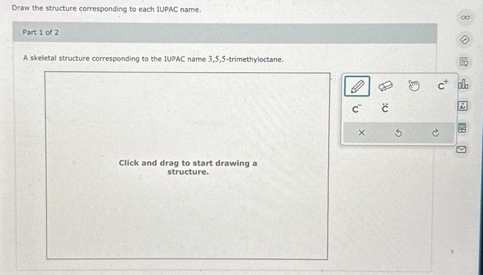 Solved Draw The Structure Corresponding To Each IUPAC Name Chegg