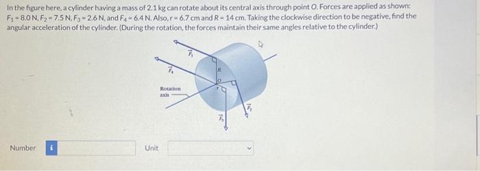 Solved In The Figure Here A Cylinder Having A Mass Of Chegg