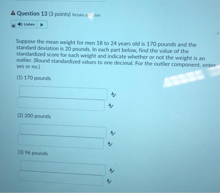 Solved A Question Points Retake Question Listen Chegg