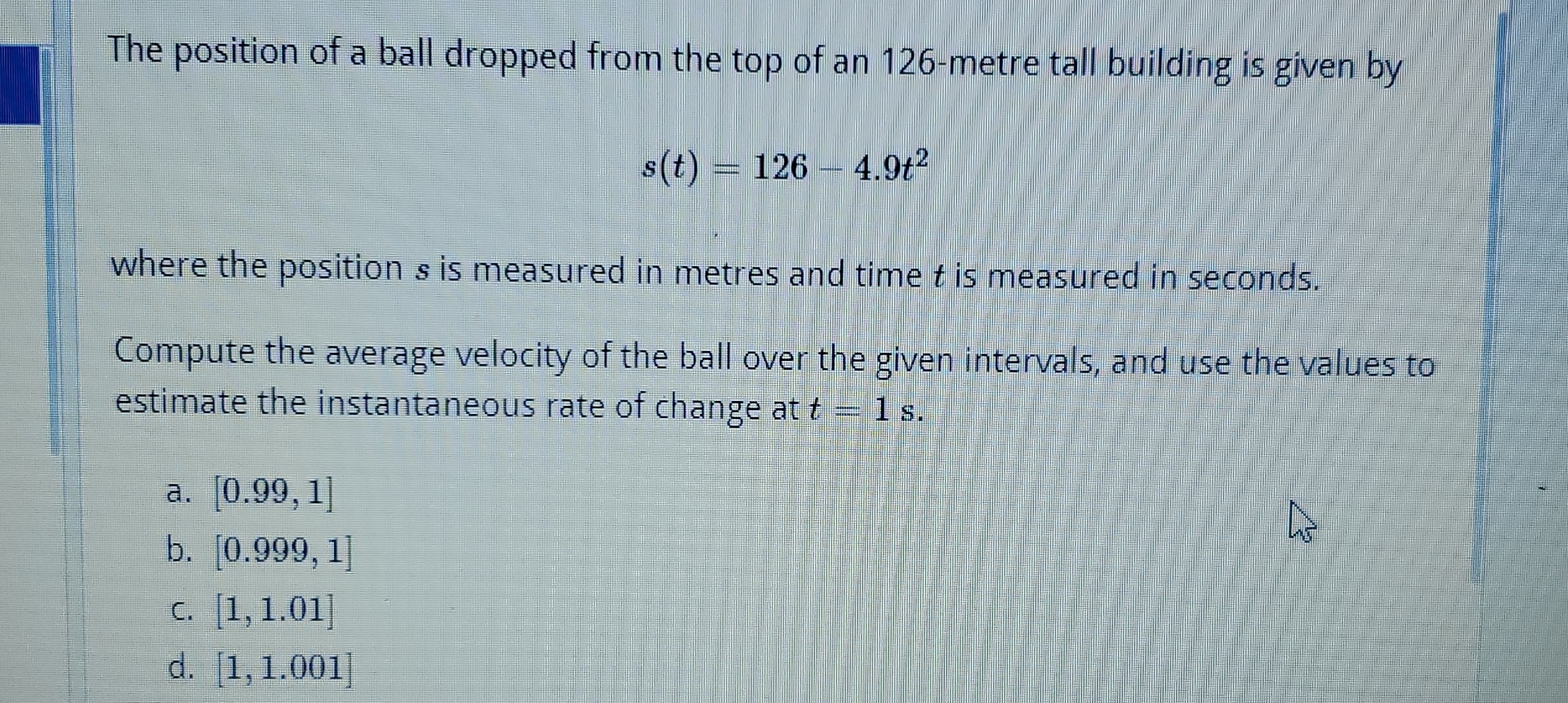 Solved The Position Of A Ball Dropped From The Top Of An Chegg