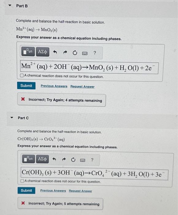 Solved Complete And Balance The Half Reaction In Basic Chegg