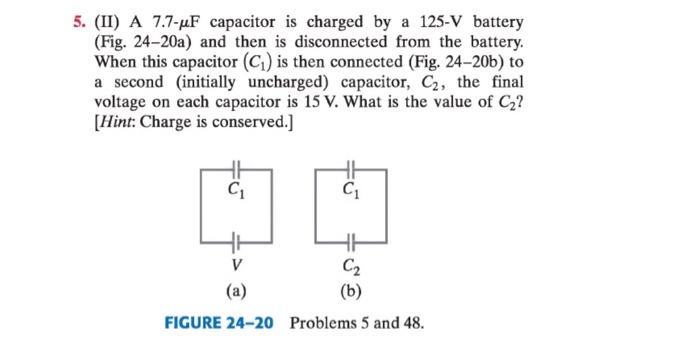 Solved Ii A F Capacitor Is Charged By A V Chegg