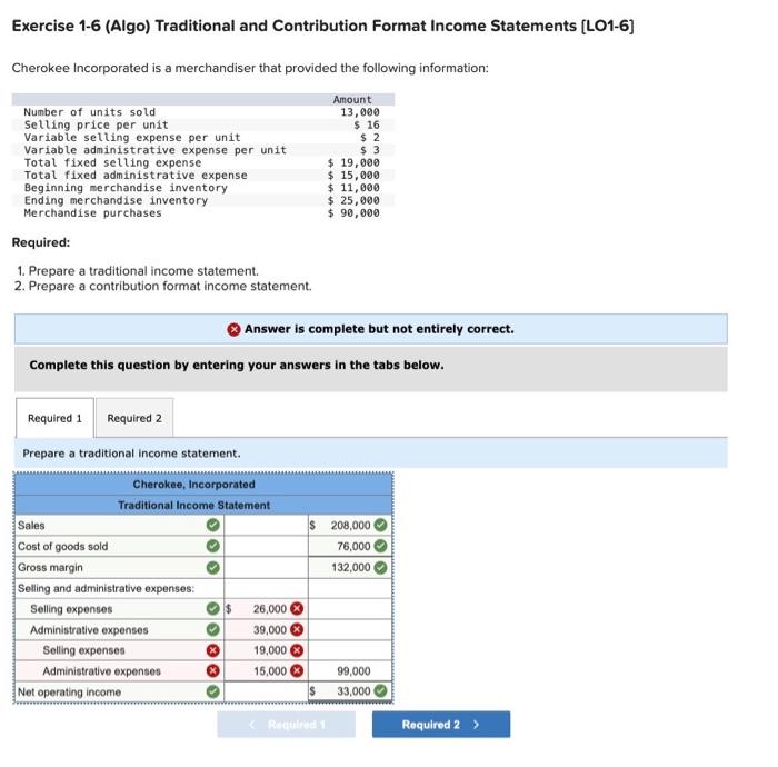 Exercise Algo Traditional And Contribution Chegg