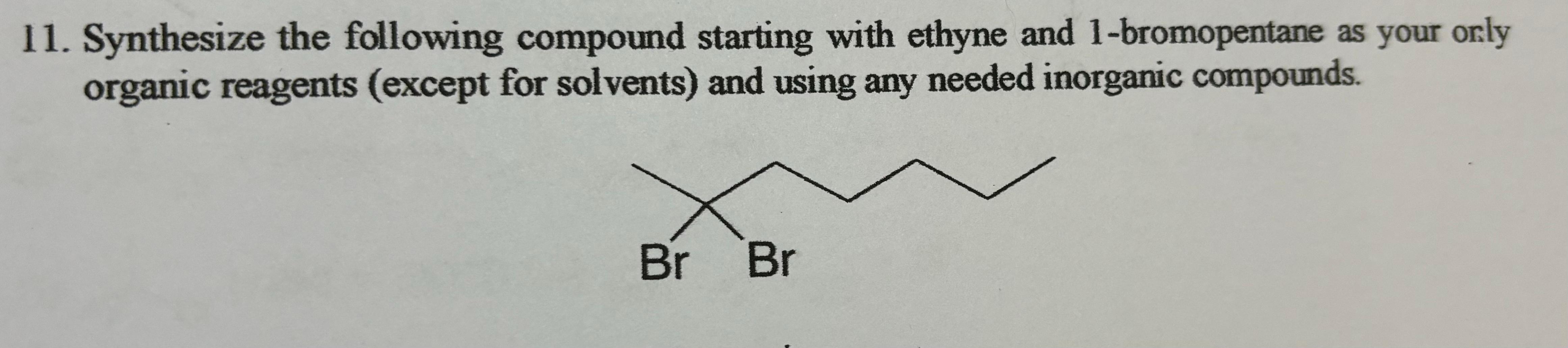 Solved Synthesize The Following Compound Starting With Chegg