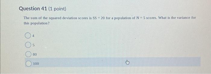 Solved The Sum Of The Squared Deviation Scores Is Ss For Chegg