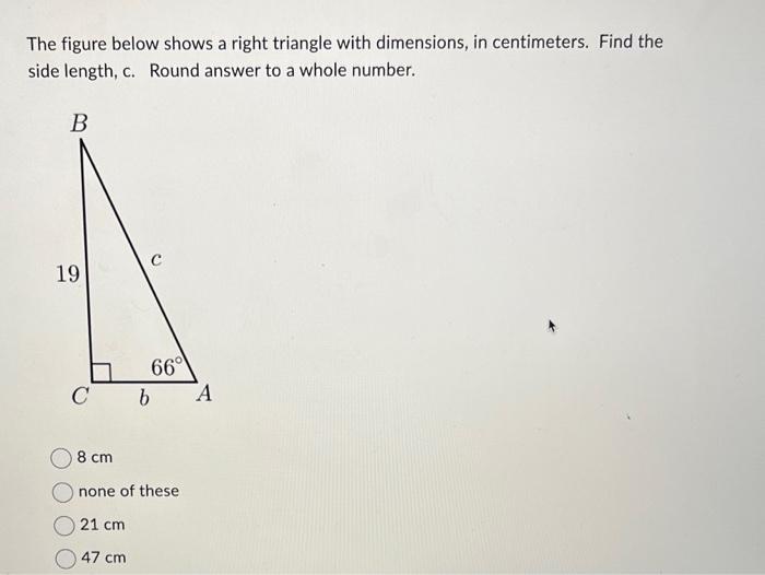 Solved The Figure Below Shows A Right Triangle With Chegg