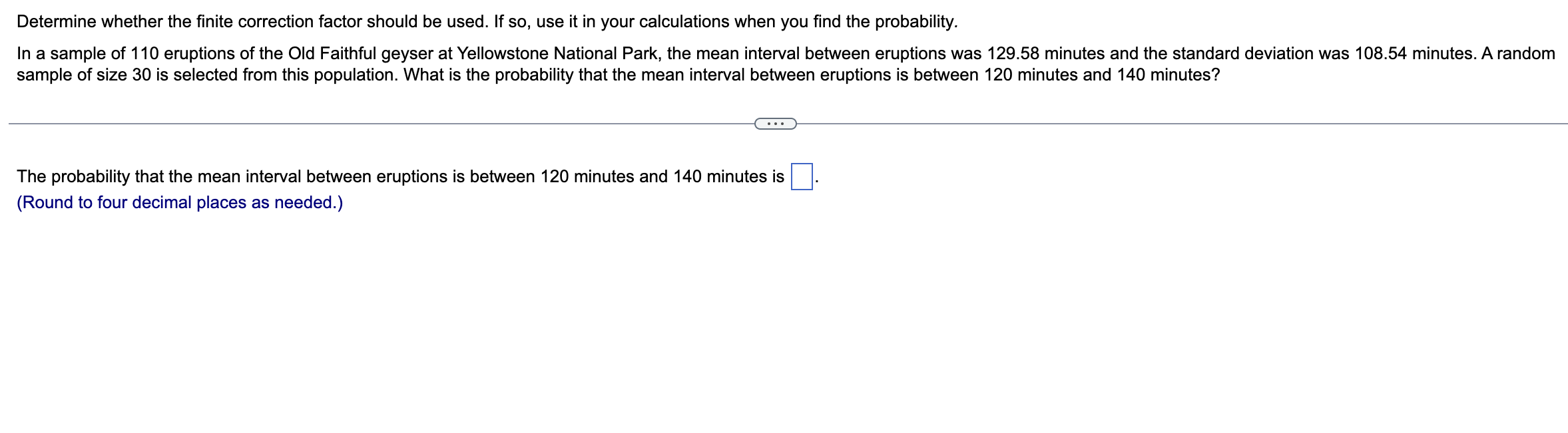 Solved Determine Whether The Finite Correction Factor Should Chegg