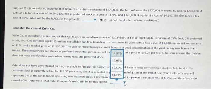 Solved The WACC Is Used As The Discount Rate To Evaluate Chegg