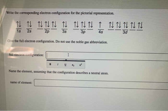 Solved Write The Corresponding Electron Configuration For Chegg