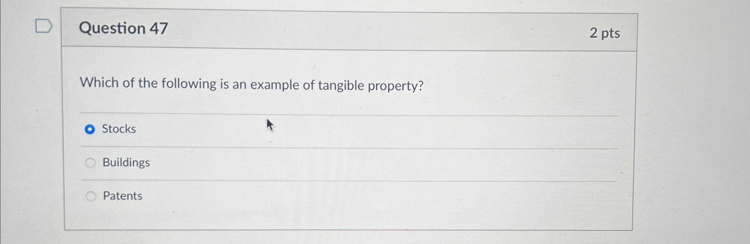 Solved Question Ptswhich Of The Following Is An Example Chegg