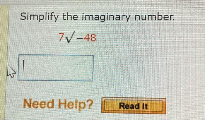 Solved Simplify The Imaginary Number Chegg