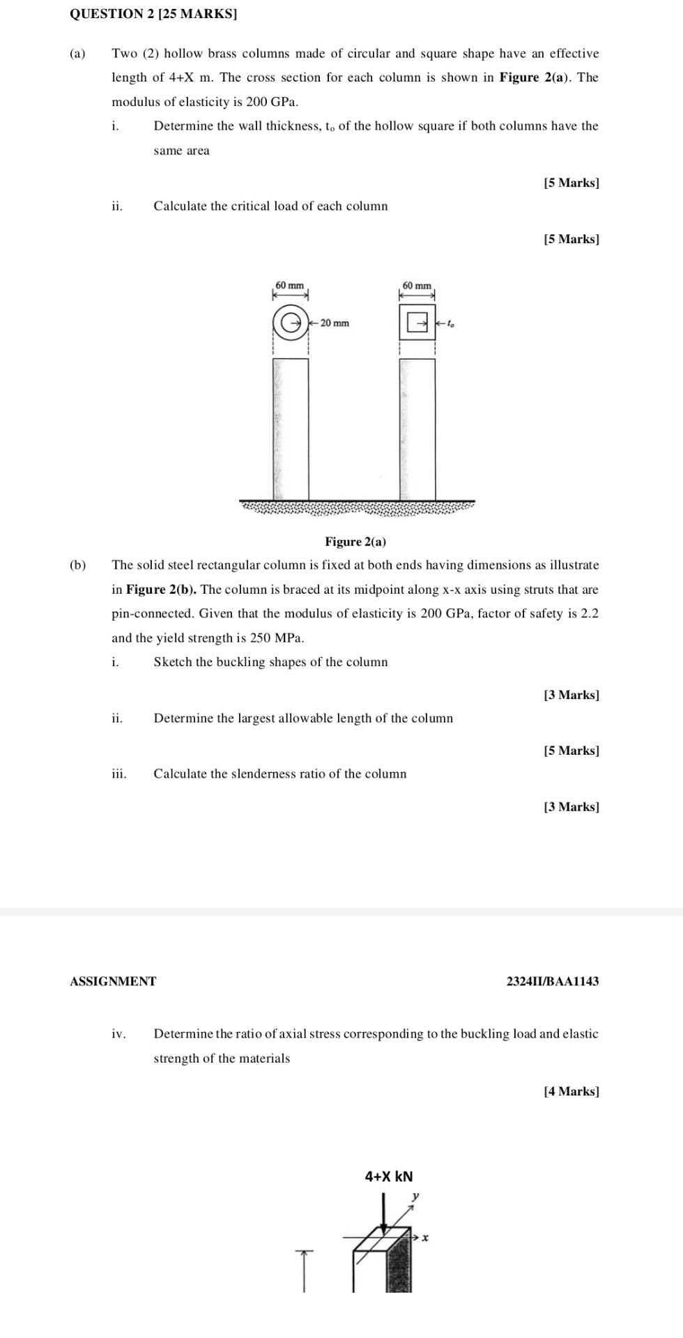 Solved QUESTION 2 25 MARKS A Two 2 Hollow Brass Chegg