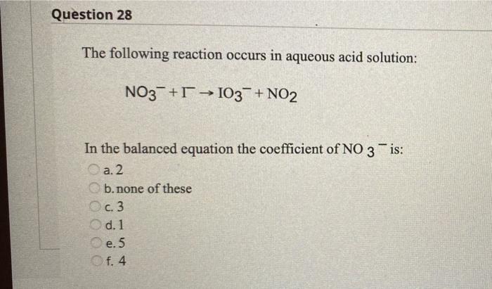 Solved The Following Reaction Occurs In Aqueous Acid Chegg