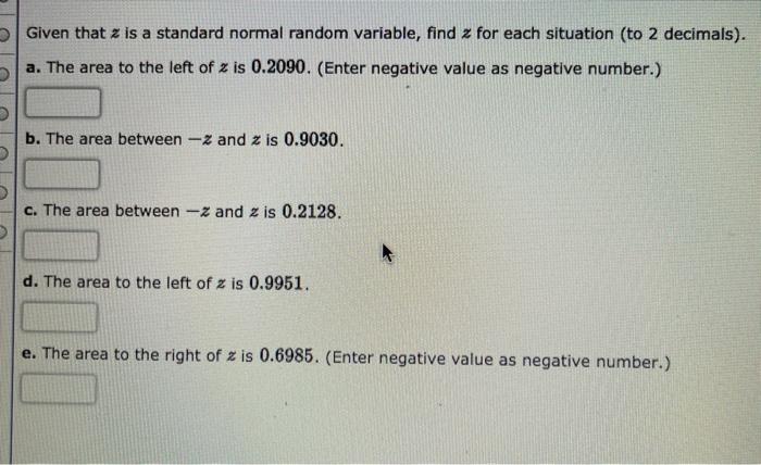 Solved Given That Is A Standard Normal Random Variable Chegg