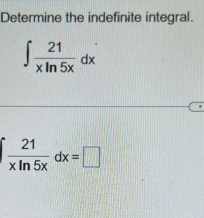 Solved Determine The Indefinite Chegg