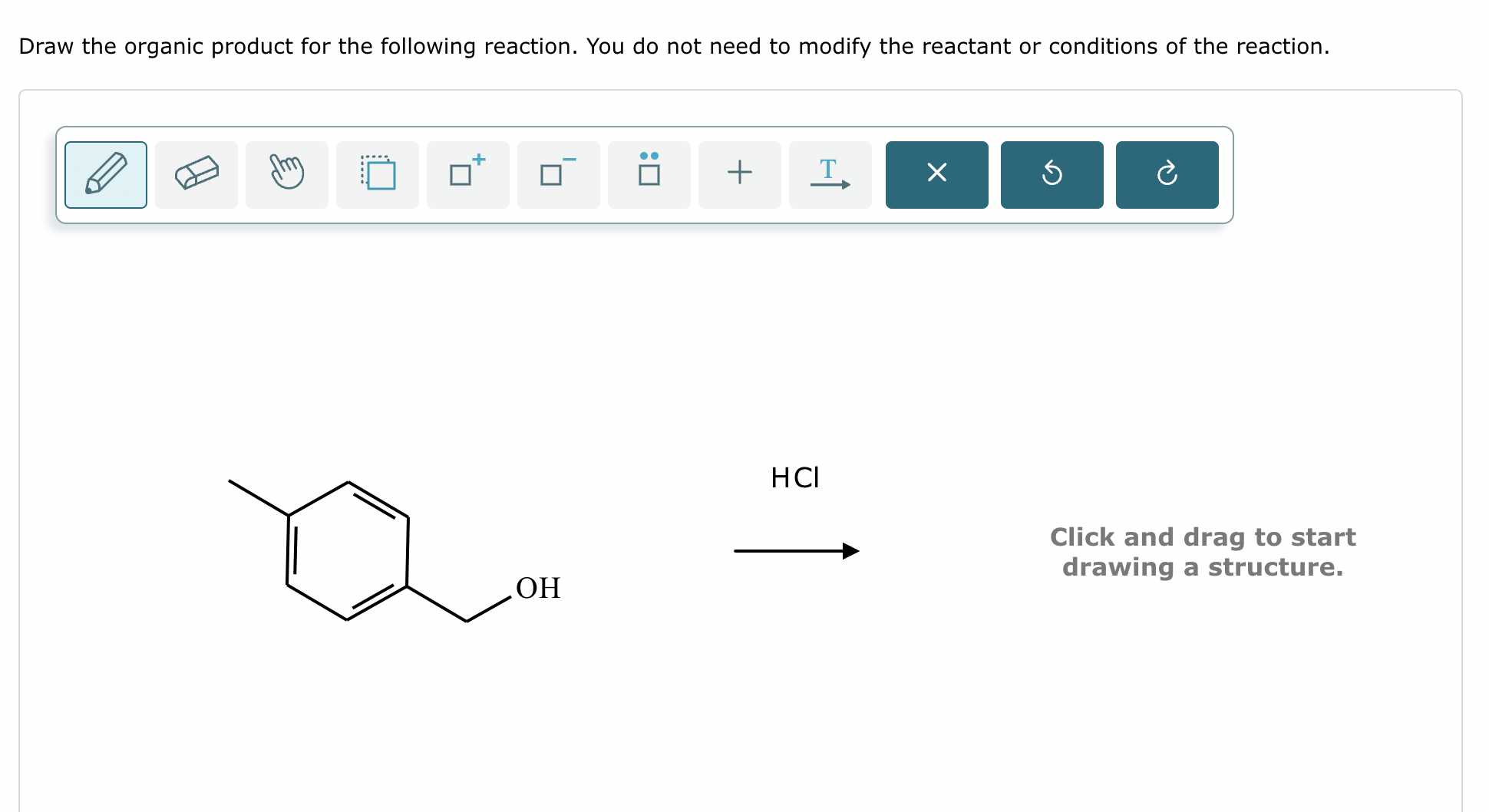 Solved Draw The Organic Product For The Following Reaction Chegg