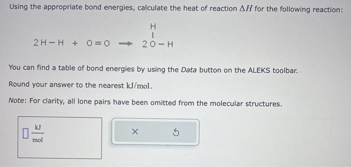 Solved Using The Appropriate Bond Energies Calculate The Chegg