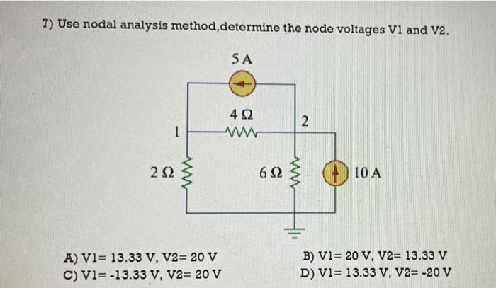 Solved Use Nodal Analysis Method Determine The Node