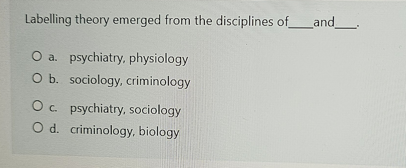 Solved Labelling Theory Emerged From The Disciplines Of Q Chegg