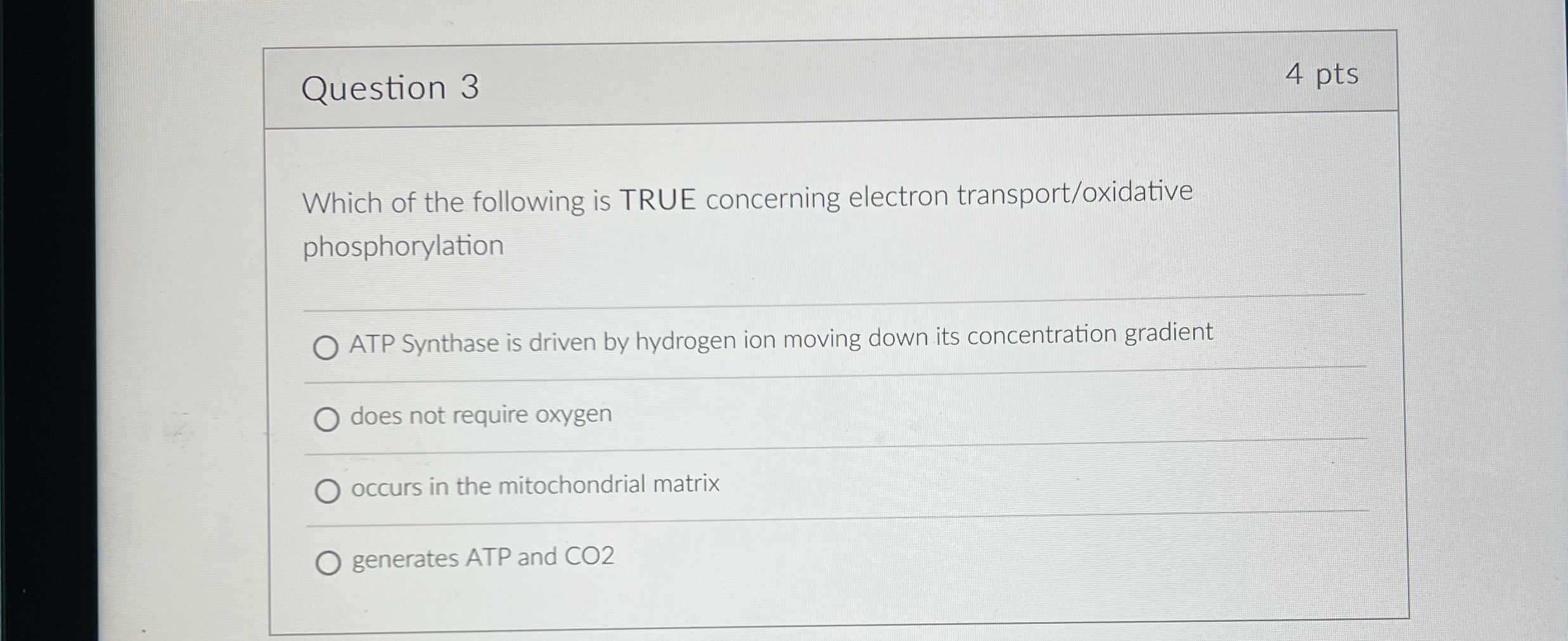 Solved Question Ptswhich Of The Following Is True Chegg