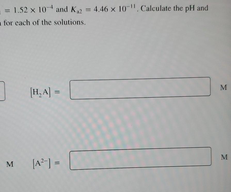 Solved A Diprotic Acid H A Has Acid Dissociation Chegg