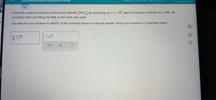 Solved Calculating Molanty Using Solute Moles A Chemist Chegg