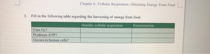 Solved Fill In The Following Table Regarding The Harvesting Chegg