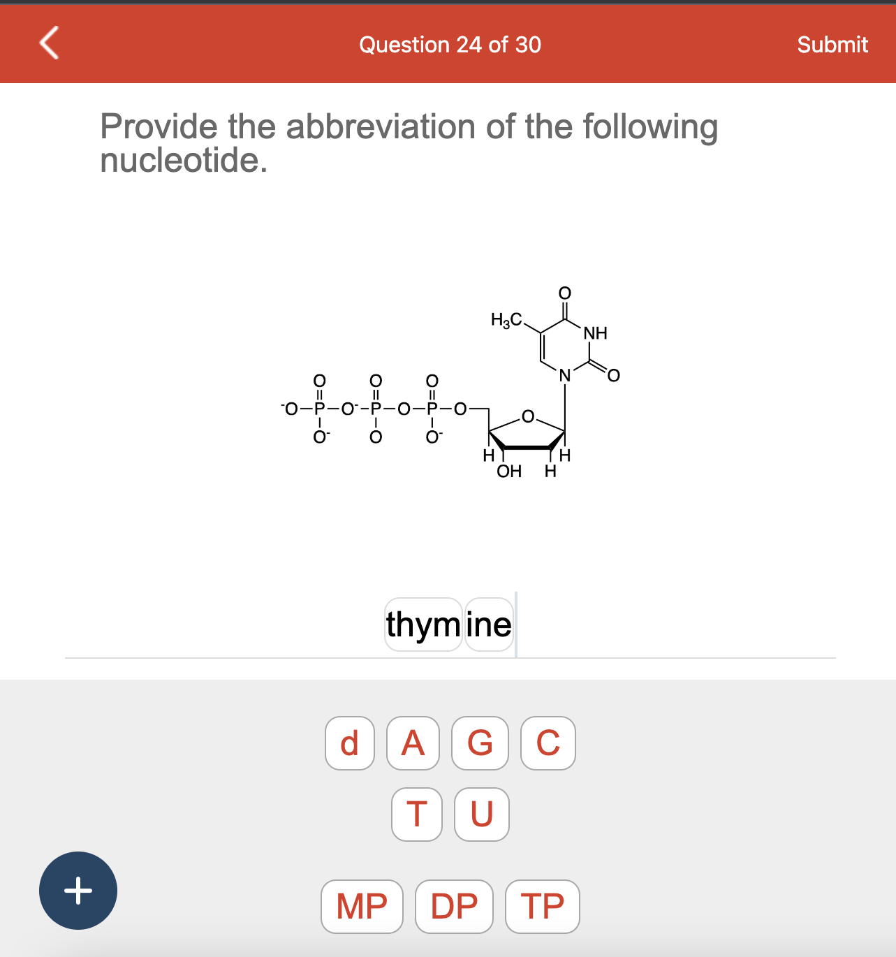 Solved Provide The Abbreviation Of The Following Nucleotide Chegg