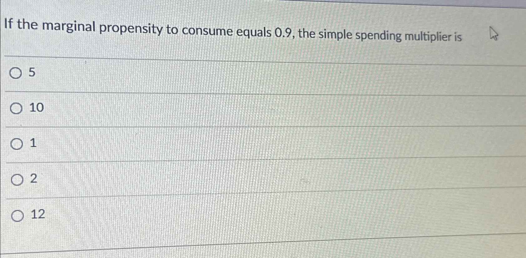 Solved If The Marginal Propensity To Consume Equals 0 9 Chegg