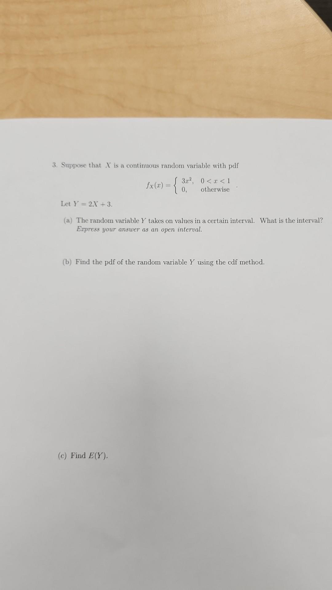 Solved Suppose That X Is A Continuous Random Variable Chegg