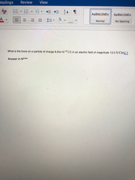 Solved Mailings Review View Ee Aabbccddee Aabbccddee Normal Chegg
