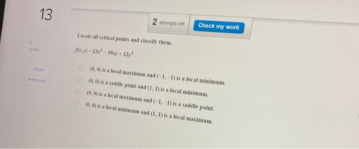 Solved 13 2 Attempts Len Check My Work Locate All Critical Chegg