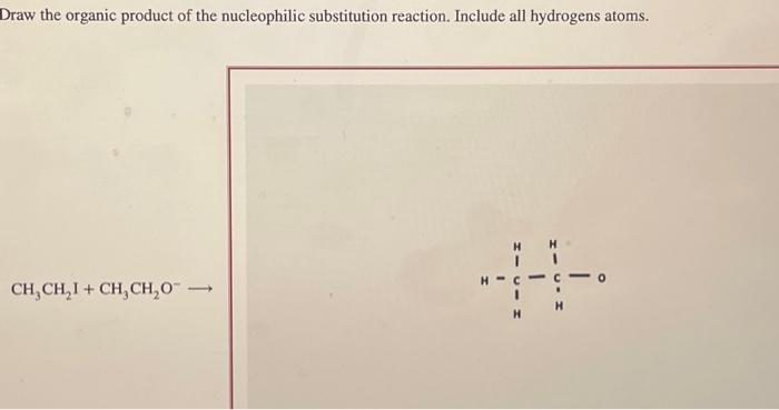 Solved Draw The Organic Product Of The Nucleophilic Chegg