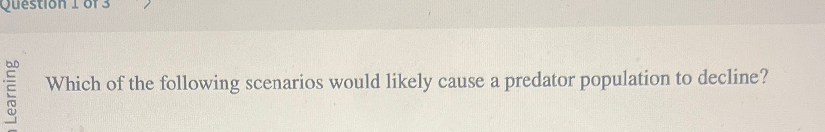 Solved Which Of The Following Scenarios Would Likely Cause A Chegg