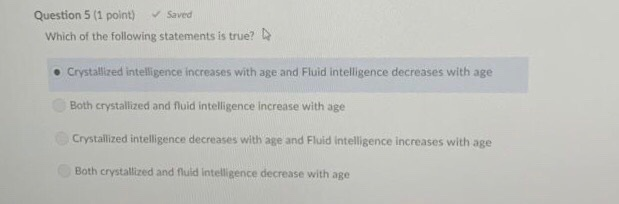 Solved Question 5 1 Point Saved Which Of The Following Chegg