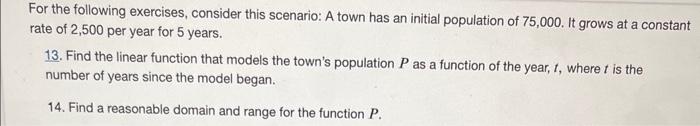 Solved For The Following Exercises Consider This Scenario Chegg