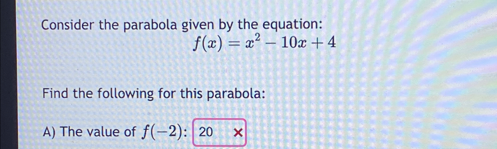 Solved Consider The Parabola Given By The Chegg