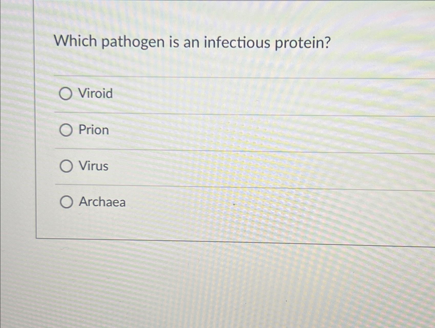 Solved Which Pathogen Is An Infectious Chegg