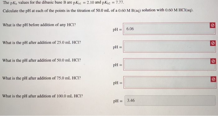 Solved The PKvalues For The Dibasic Base B Are PKb 2 10 Chegg