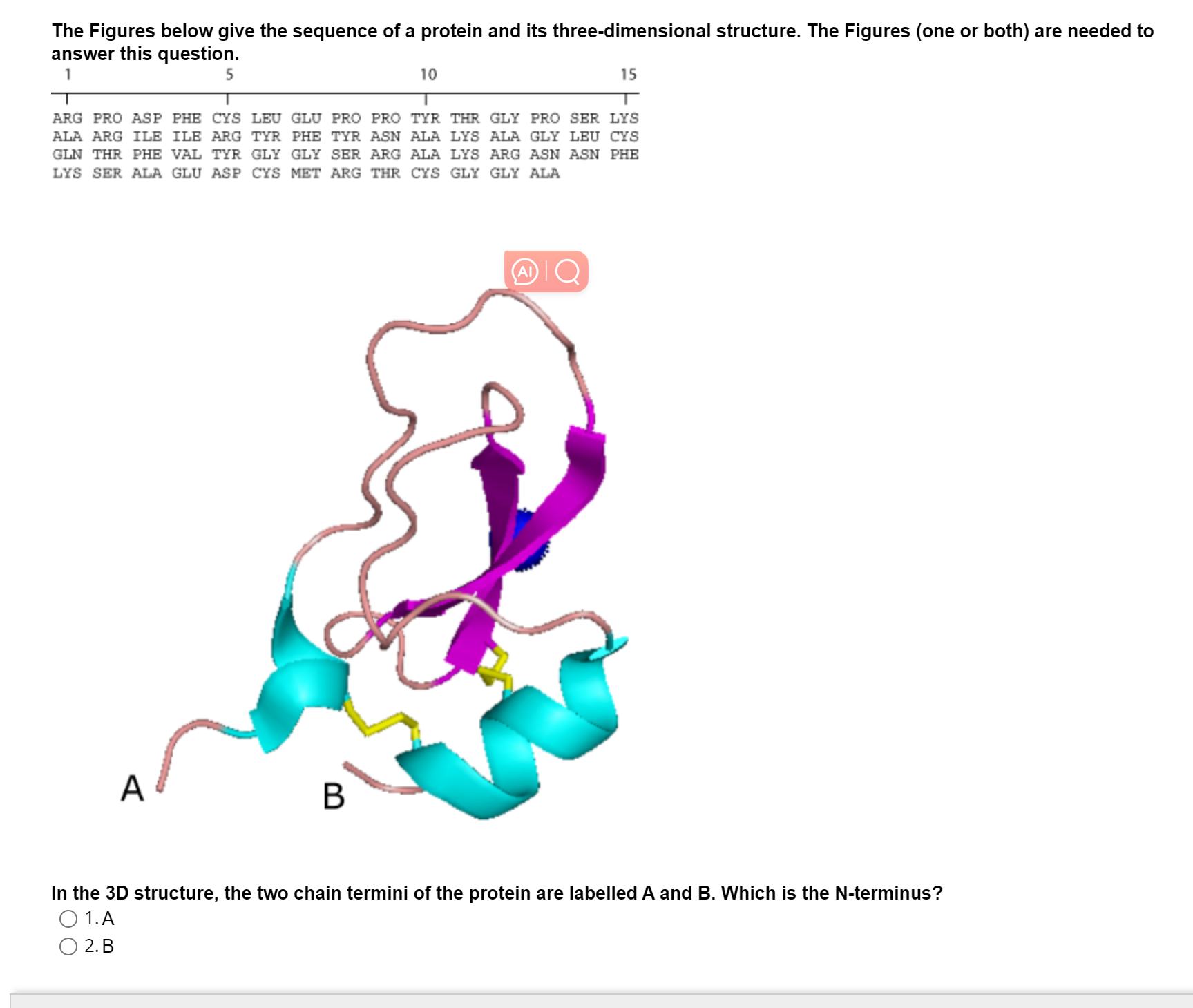 Solved The Figures Below Give The Sequence Of A Protein And Chegg