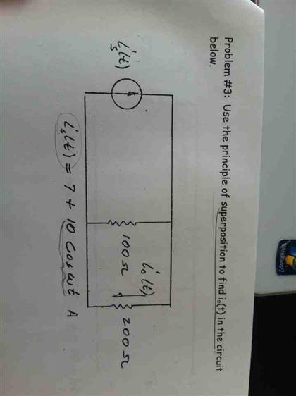 Solved Use The Principle Of Superposition To Find Io In Chegg