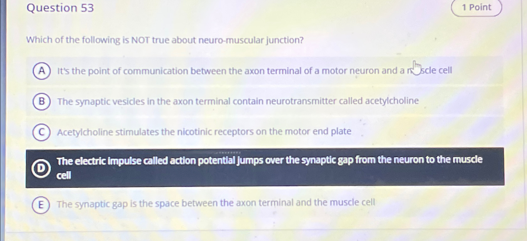 Solved Question Pointwhich Of The Following Is Not True Chegg