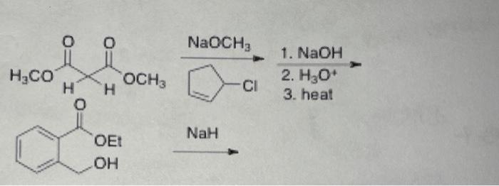 Solved Naoch H Co H O Och H Naoh H Heat Ci Chegg