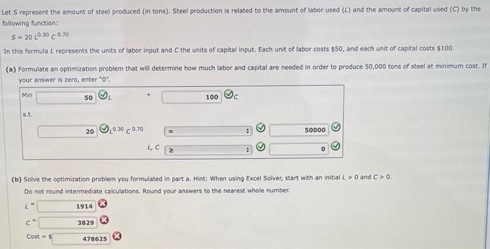 Solved Et S Represent The Amount Of Steel Produced In Chegg