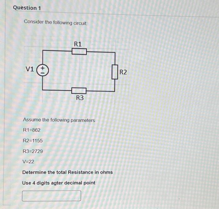 Solved Consider The Following Circuit Assume The Follow