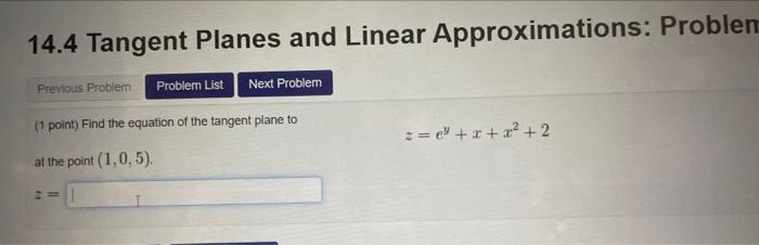 Solved 14 4 Tangent Planes And Linear Approximations Chegg