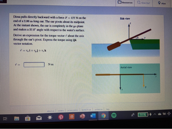 Solved G Give Up O Resources Hint Dima Pulls Directly Chegg