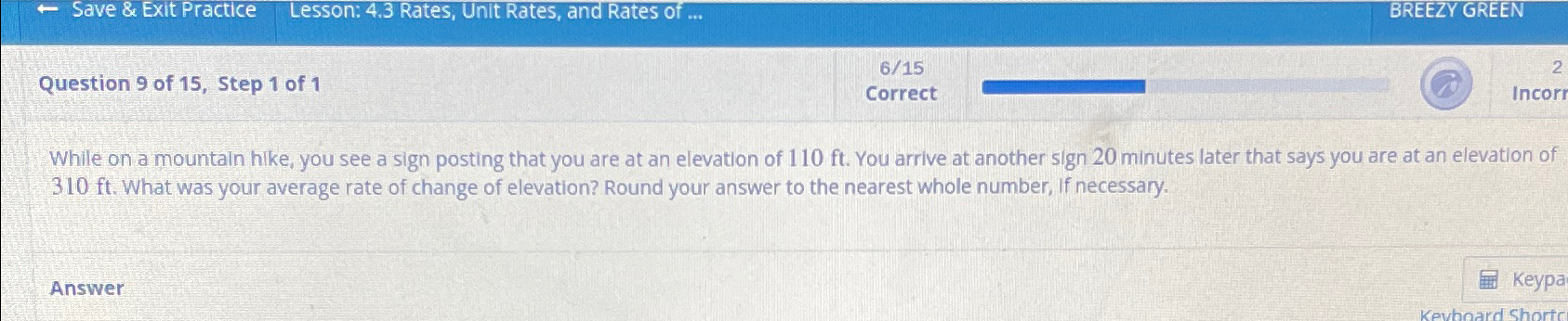 Solved Save Exit Practice Lesson 4 3 Rates Unit Rates Chegg